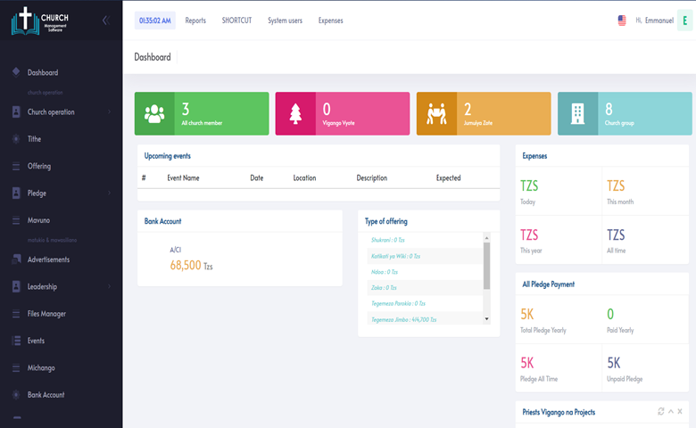 Emaak Church Management system (ECMS)